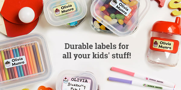Durable labels for all your kids' stuff!