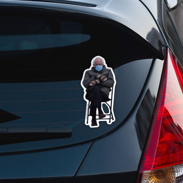 Sitting Bernie Car Decal