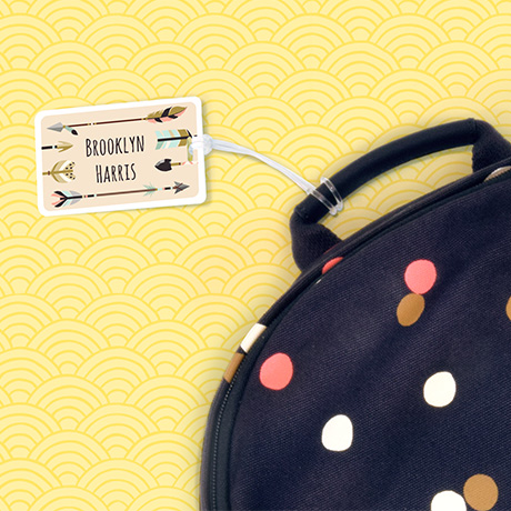 Grandes étiquettes pour sac