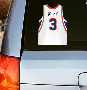 Basketball Jersey Car Decal